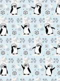 Whimsical Penguin Snowflakes Winter Wonder Rug