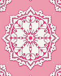 Pink Lace Mandala Floral Rug