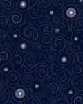 Midnight Swirl Starburst Celestial Rug