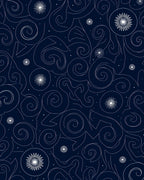 Midnight Swirl Starburst Celestial Rug