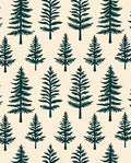 Forest Green Evergreen Trees Rug
