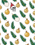 Spooky Skull Christmas Ornaments Garland Rug