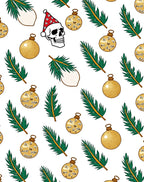 Spooky Skull Christmas Ornaments Garland Rug