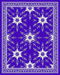 Bold Blue Geometric Starburst Rug
