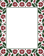 Crimson Green Floral Border Rug