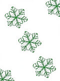 Green Floral Starburst Medallion Rug