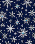 Midnight Blue Snowflake Cluster Rug
