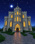 Gothic Castle Midnight Moon Glow Rug