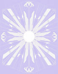 Lavender Sunburst Floral Medallion Rug