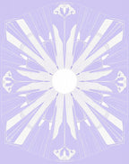 Lavender Sunburst Floral Medallion Rug