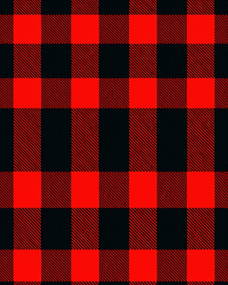 Bold Red Black Buffalo Checkered Rug