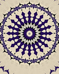 Deep Purple Cream Sunburst Mandala Rug