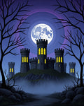 Mystic Castle Moonlit Night Rug