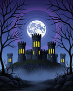 Mystic Castle Moonlit Night Rug