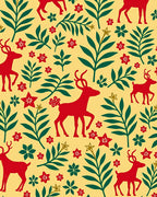 Red Deer Festive Foliage Garden Rug
