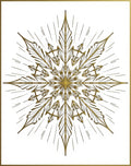 Golden Starburst Snowflake Ornament Rug