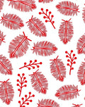 Crimson Feather Berry Scatter Rug