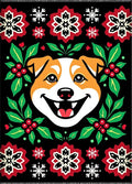 Joyful Dog Holly Berry Garland Rug