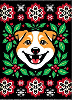 Joyful Dog Holly Berry Garland Rug