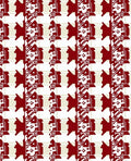 Rich Crimson Geometric Houndstooth Rug