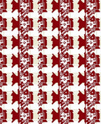Rich Crimson Geometric Houndstooth Rug
