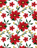 Vibrant Red Floral Botanical Art Rug