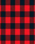 Bold Plaid Crimson And Black Squares Rug