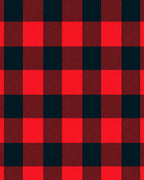 Bold Plaid Crimson And Black Squares Rug