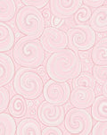 Pink Swirls Curled Clouds Rug
