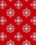 White Snowflake Red Background Rug