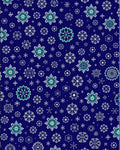 Deep Blue Snowflake Scatter Rug
