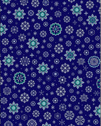 Deep Blue Snowflake Scatter Rug
