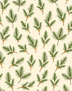 Christmas Pine Branch Repeating Pattern Rug