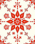 Red Orange Floral Mandala Elements Rug