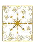 Golden Snowflake Scatter Medallion Rug