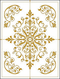 Golden Baroque Floral Medallion Rug