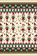 Cheerful Elves Christmas Festive Rug