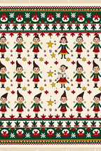 Cheerful Elves Christmas Festive Rug