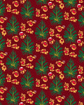Crimson Tropical Foliage And Floral Rug