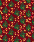Crimson Tropical Foliage And Floral Rug