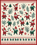 Festive Gnomes and Christmas Tree Repeat Rug