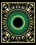 Green Yellow Eye Mandala Rug