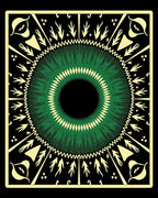Green Yellow Eye Mandala Rug