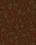 Brown Pine Needle Berry Garland Rug