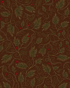 Brown Pine Needle Berry Garland Rug