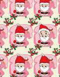 Cute Santa Claus Christmas Holly Rug