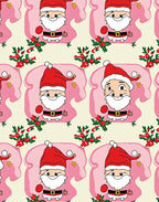 Cute Santa Claus Christmas Holly Rug