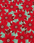 Bold Red Floral Garden Print Rug