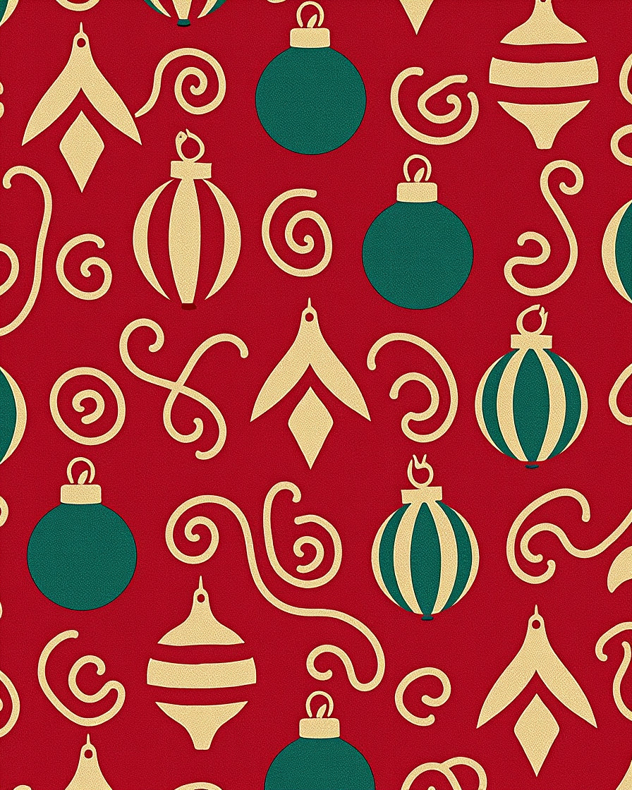 Crimson Gold Teal Ornament Swirls Rug