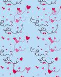 Playful Pink Red Scattered Hearts Rug
